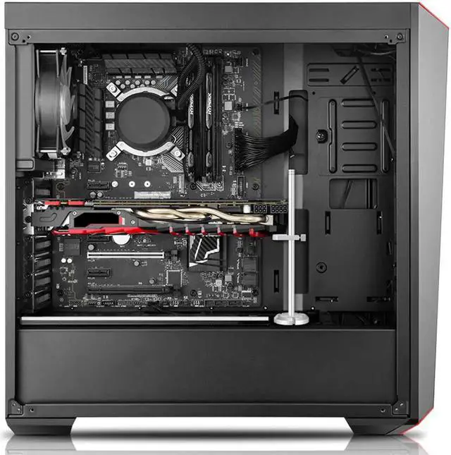 Alt view image 5 of 7 - Aluminum Graphics Card Holder Jack Bracket Desktop PC Computer Case Video Card Water Cooling Kit Support Stand for Computer