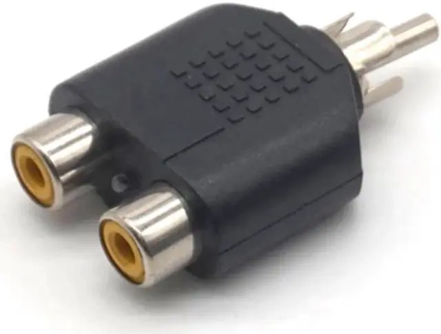 Alt view image 3 of 7 - 5pcs RCA Jack Plug Y Splitter 1 Male to 2 Female AV Audio Video Plug Converter Adapter AV RCA Splitter Y