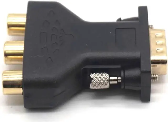 Alt view image 3 of 7 - RCA VGA Connecter Converter 3 RCA RGB Video Female To HD 15-Pin VGA Style Component Video Jack Adapter Plug