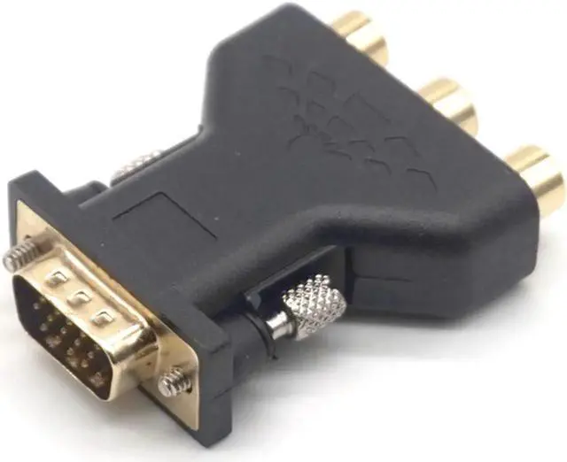 Main image of RCA VGA Connecter Converter 3 RCA RGB Video Female To HD 15-Pin VGA Style Component Video Jack Adapter Plug