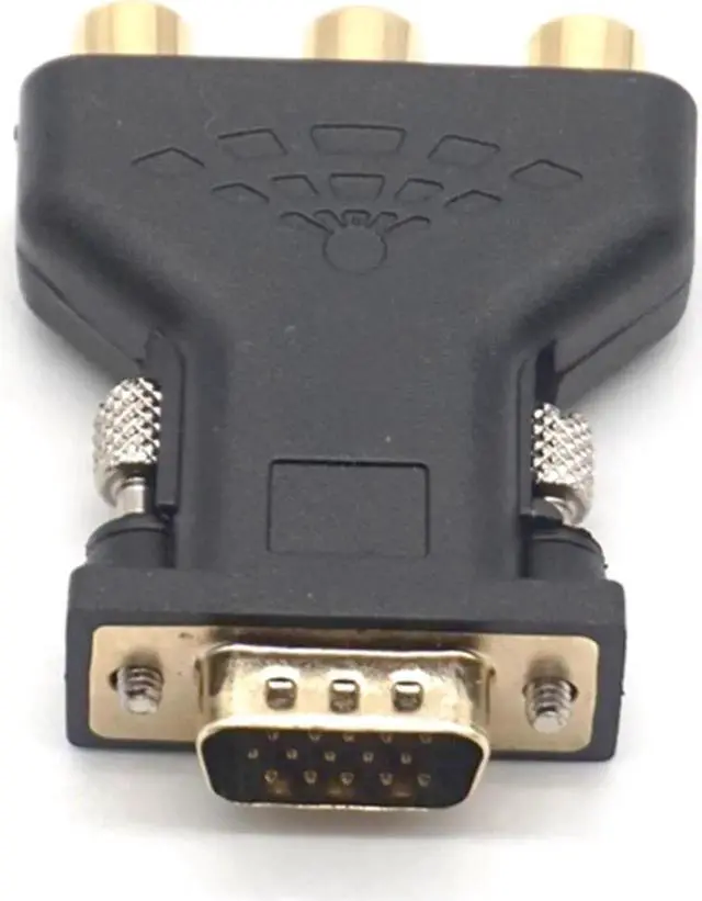 Alt view image 4 of 7 - RCA VGA Connecter Converter 3 RCA RGB Video Female To HD 15-Pin VGA Style Component Video Jack Adapter Plug