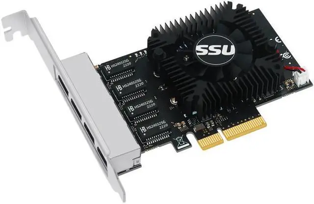 Main image of Network Card RTL8245F Gigabit Ethernet PCI Express PCIE Network card 2.5Gbps LAN Adapter 4 Port RJ45 Network Card for Desktop PC