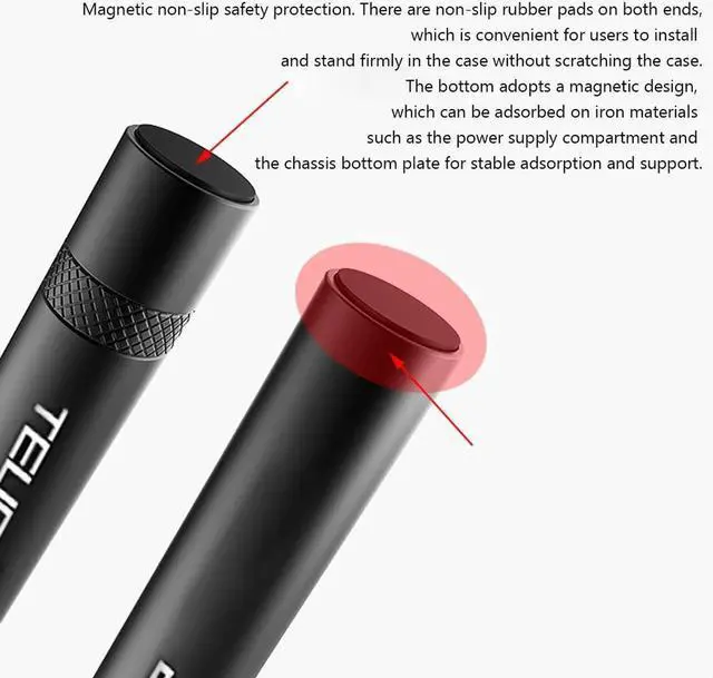 Alt view image 4 of 7 - VC-15 Graphics Card GPU Brace Support Aluminum Alloy Telescopic Rotating Video Card Holder Stand Bracket Jack Desktop PC