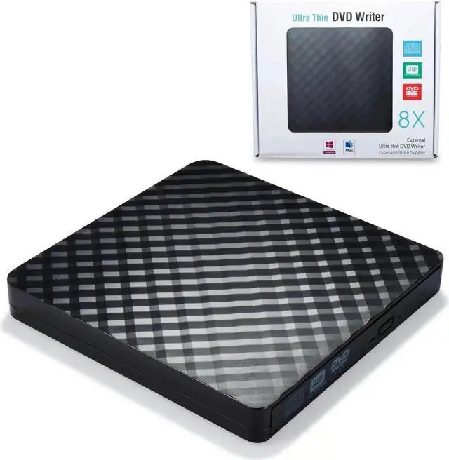 Alt view image 3 of 7 - USB 3.0 External DVD RW CD Writer Drive Burner Reader Player Optical Drive External Slim Disk Reader For PC Laptop Desktop