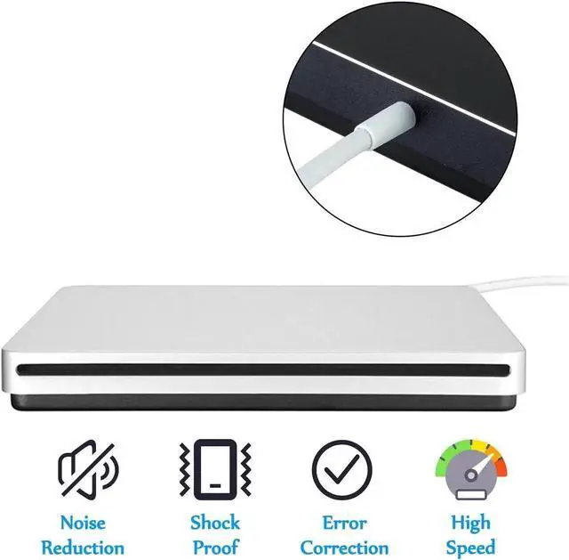 Alt view image 4 of 7 - External DVD Drive USB/Type-C Optical Drive Slim Slot-in CD Combo DVD+/-RW Burner Player USB C Superdrive for Laptop