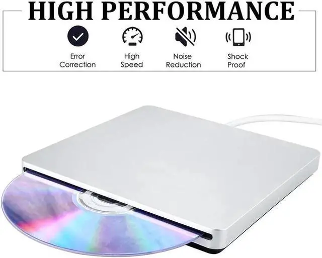 Alt view image 3 of 7 - External DVD Drive USB/Type-C Optical Drive Slim Slot-in CD Combo DVD+/-RW Burner Player USB C Superdrive for Laptop