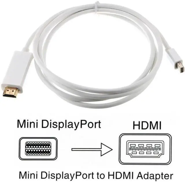 Main image of Mini DisplayPort to HDMI Cable Thunderbolt HDMI Converter Mini DP to HDMI Cable Adapter 1080P For MacBook Pro