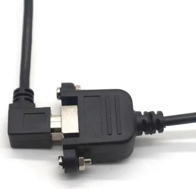 Alt view image 3 of 7 - 2PCS Right Angle USB 2.0 Type B Wire male to USB B female Printer Panel Mount Extension Sync Cable Cord 90-degree 0.5M(1.64ft)