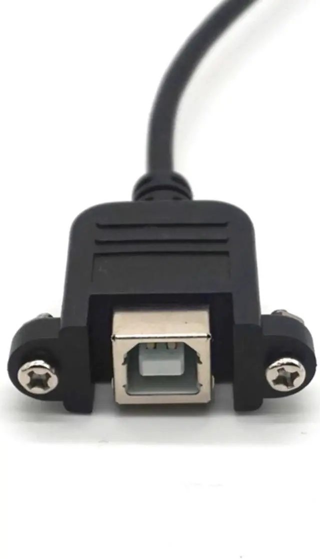 Alt view image 7 of 7 - 2PCS Right Angle USB 2.0 Type B Wire male to USB B female Printer Panel Mount Extension Sync Cable Cord 90-degree 0.5M(1.64ft)