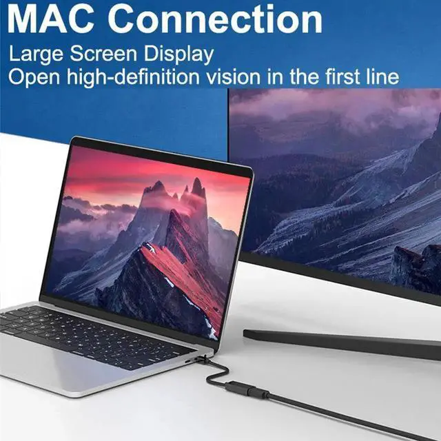 Alt view image 7 of 7 - 2Pcs Mini Displayport To HDMI Cable 4K Mini DP to HDMI Adapter 1080P Mini DP Male to HDMI-compatible Female For Apple MacBook Air Pro
