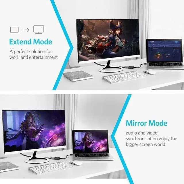Alt view image 2 of 7 - 2Pcs Mini Displayport To HDMI Cable 4K Mini DP to HDMI Adapter 1080P Mini DP Male to HDMI-compatible Female For Apple MacBook Air Pro