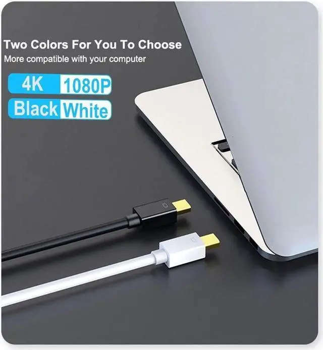 Alt view image 5 of 7 - 2Pcs Mini Displayport To HDMI Cable 4K Mini DP to HDMI Adapter 1080P Mini DP Male to HDMI-compatible Female For Apple MacBook Air Pro
