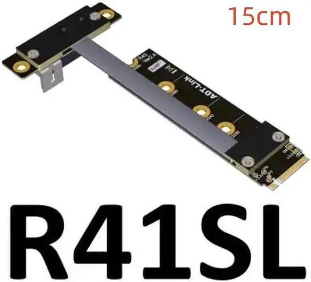 Alt view image 3 of 4 - 8G/bps PCIE x1 pci-e 1x 3.0 TO M.2 NGFF NVMe key M Riser Adapter Card Extension Ribbon Cable M2 key-M 1 Pci-express