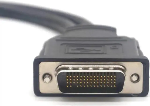 Alt view image 2 of 7 - DMS-59pin Male to Dual 15Pin VGA RGB Female Splitter Extension Cable for PC Graphics Card