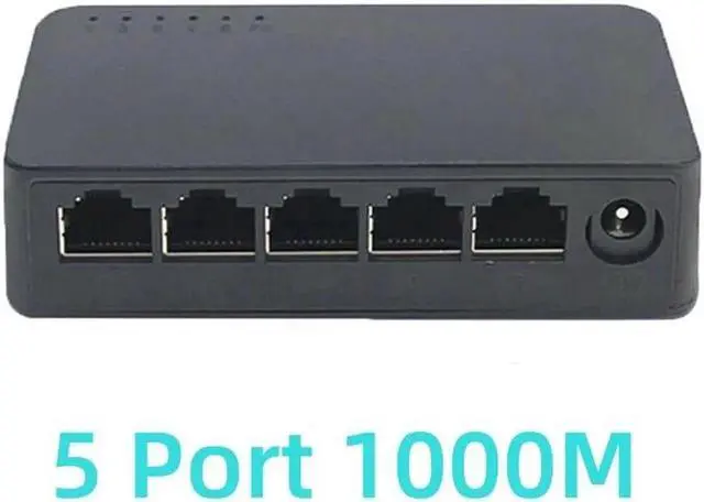 Main image of Network Switch Mini 5Ports Switch Ethernet 1000Mbps/100Mbps Gigabit High Performance Smart Switcher RJ45 Hub Internet Injector 5 Port, 100/1000M