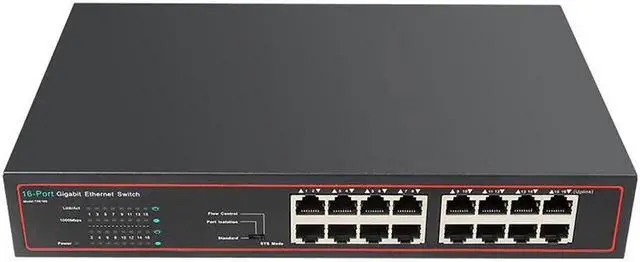 Alt view image 2 of 4 - Gigabit Network Switch 16 Port 10/100/1000Mbps Fast Ethernet Switch with Realtek chip lan switch 1000M