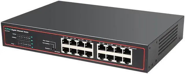 Alt view image 4 of 4 - Gigabit Network Switch 16 Port 10/100/1000Mbps Fast Ethernet Switch with Realtek chip lan switch 1000M