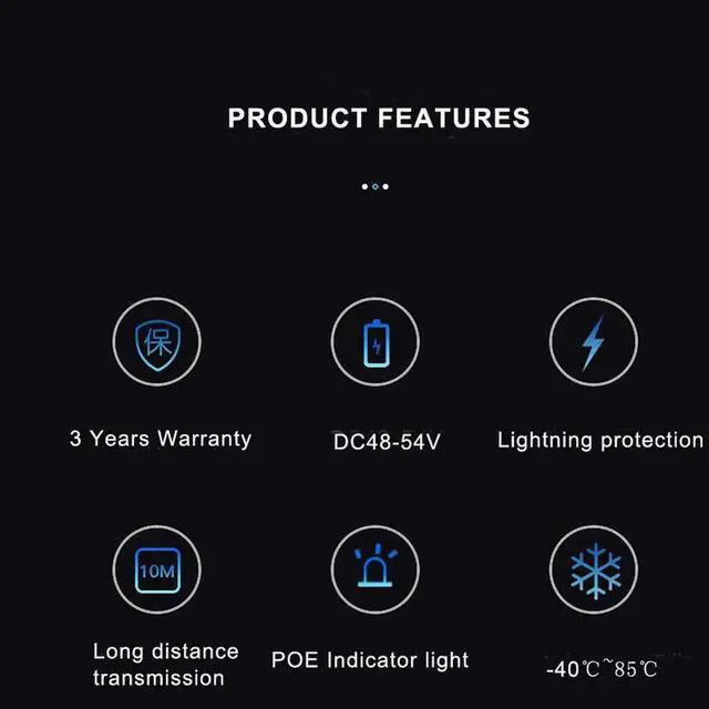 Alt view image 3 of 6 - Industrial switch 10/100Mbps 5 port ethernet industrial POE Switch support 48-54V power supply