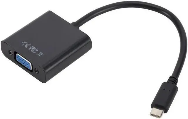 Alt view image 2 of 7 - Type C to VGA Adapter Cable USBC USB 3.1 to VGA Adapter for Macbook 12 inch Chromebook Pixel Lumia 950XL