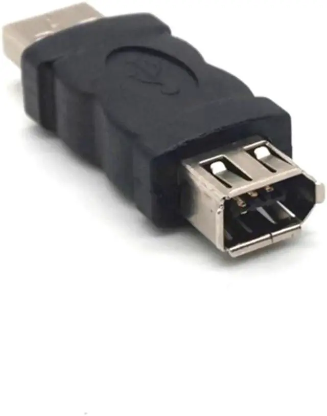 Main image of 2pcs Firewire IEEE 1394 6 Pin Female to USB 2.0 Type A Male Adaptor Adapter Cameras Mobile Phones MP3 Player PDAs Black