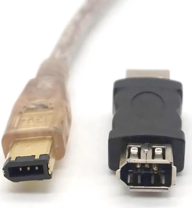 Alt view image 2 of 7 - 2pcs Firewire IEEE 1394 6 Pin Female to USB 2.0 Type A Male Adaptor Adapter Cameras Mobile Phones MP3 Player PDAs Black