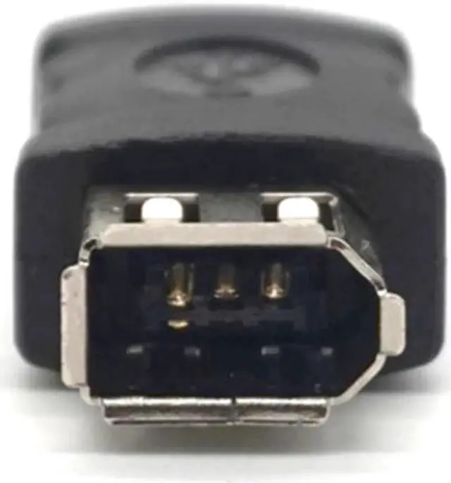 Alt view image 7 of 7 - 2pcs Firewire IEEE 1394 6 Pin Female to USB 2.0 Type A Male Adaptor Adapter Cameras Mobile Phones MP3 Player PDAs Black