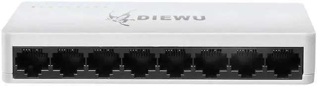 Alt view image 4 of 4 - Mini Network Switch 8 Ports 100Mbps Fast Ethernet Switch RJ45 LAN Hub MDI Full Half duplex AC Power Supply portas