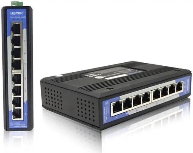 Alt view image 2 of 5 - 8 port industrial grade non-managed Ethernet switch 10/100Mbps auto negotiation full duplex half duplex Auto MDI/MDI-X UT-6408