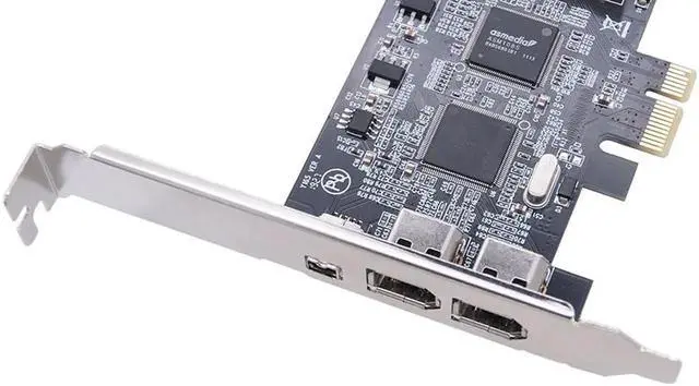 Alt view image 2 of 7 - 4 Ports 1394A Expansion Card PCI-E 1X to IEEE 1394 DV Video Adapter 1x 4Pin 3x 6Pin 1394 Controller Firewire Card for Desktop PC