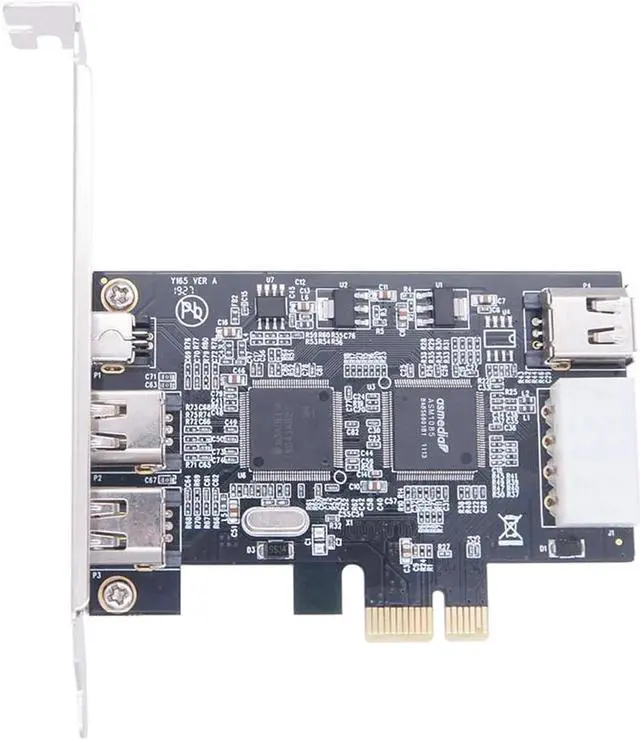 Alt view image 3 of 7 - 4 Ports 1394A Expansion Card PCI-E 1X to IEEE 1394 DV Video Adapter 1x 4Pin 3x 6Pin 1394 Controller Firewire Card for Desktop PC