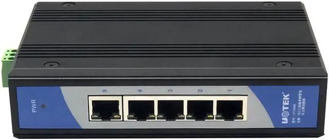 Main image of 5 port industrial grade non-managed Ethernet switch 10/100Mbps auto negotiation full duplex half duplex Auto MDI/MDI-X UT-6405