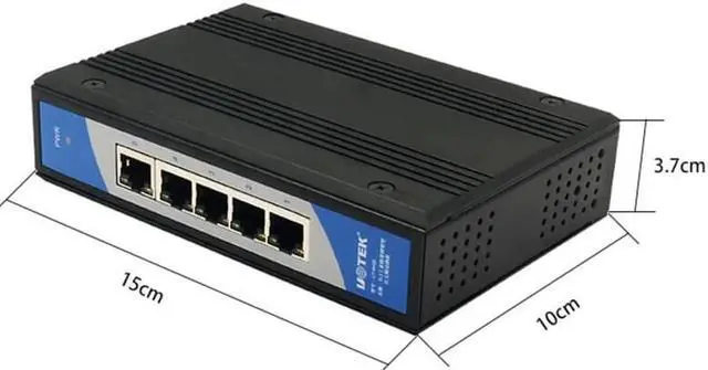 Alt view image 5 of 7 - 5 port industrial grade non-managed Ethernet switch 10/100Mbps auto negotiation full duplex half duplex Auto MDI/MDI-X UT-6405