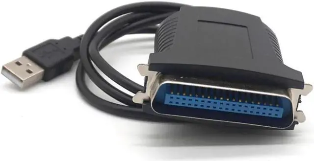 Alt view image 6 of 7 - USB to DB25 Female Port Print Converter Cable LPT Black Usb to 1284 Cable
