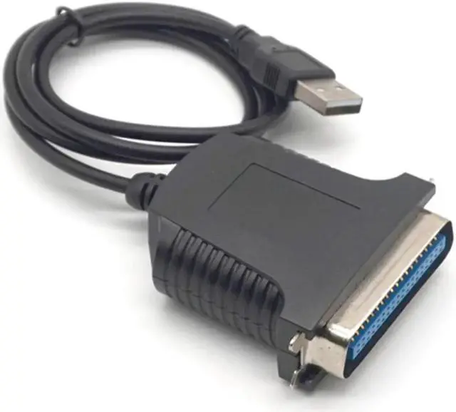 Alt view image 7 of 7 - USB to DB25 Female Port Print Converter Cable LPT Black Usb to 1284 Cable