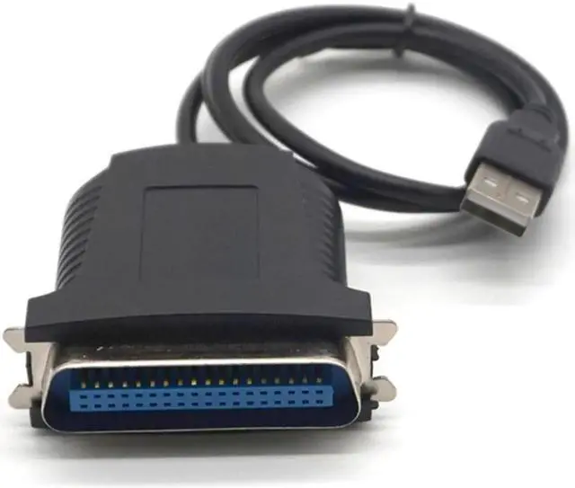 Alt view image 3 of 7 - USB to DB25 Female Port Print Converter Cable LPT Black Usb to 1284 Cable