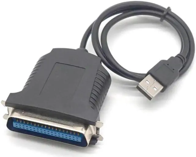 Alt view image 2 of 7 - USB to DB25 Female Port Print Converter Cable LPT Black Usb to 1284 Cable