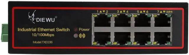 Main image of 8 Ports 10/100M Industrial Ethernet Enhance Switch 8 Port RJ45 VLAN Signal increased to 250 meters