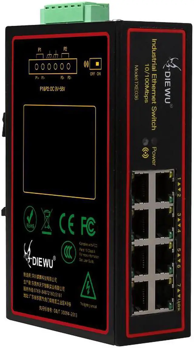Alt view image 4 of 6 - 8 Ports 10/100M Industrial Ethernet Enhance Switch 8 Port RJ45 VLAN Signal increased to 250 meters