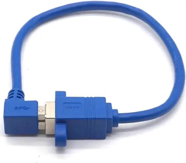 Alt view image 6 of 7 - USB 3.0 B Male 90 Degree Right Angle to B Female USB3.0 BM to BF printer cable for Printers scanners Hard Disk 30cm(1ft)