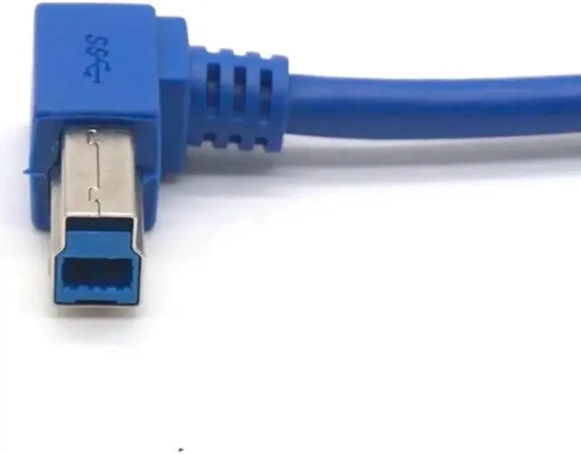 Alt view image 3 of 7 - USB 3.0 B Male 90 Degree Right Angle to B Female USB3.0 BM to BF printer cable for Printers scanners Hard Disk 30cm(1ft)