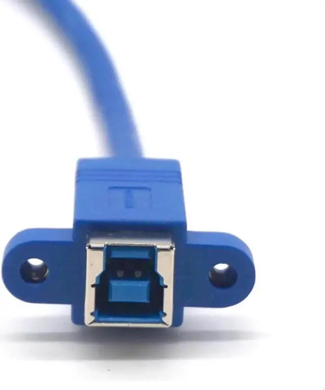 Alt view image 7 of 7 - USB 3.0 B Male 90 Degree Right Angle to B Female USB3.0 BM to BF printer cable for Printers scanners Hard Disk 30cm(1ft)