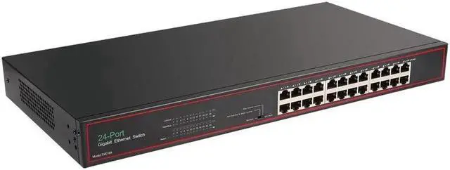 Alt view image 5 of 5 - Gigabit Network Switch 24 Port Network adapter 10/100/1000Mbps VLAN Network switch 1000M switch