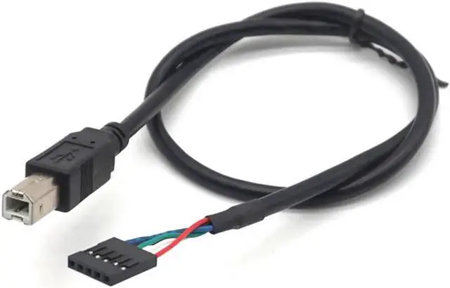 Alt view image 5 of 7 - 2PCS USB 2.0 Type B Male to Dupont 5 Pin Female Header Motherboard Cable For Printer 50cm(1.64ft)