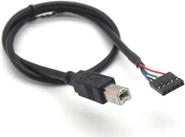 Alt view image 2 of 7 - 2PCS USB 2.0 Type B Male to Dupont 5 Pin Female Header Motherboard Cable For Printer 50cm(1.64ft)