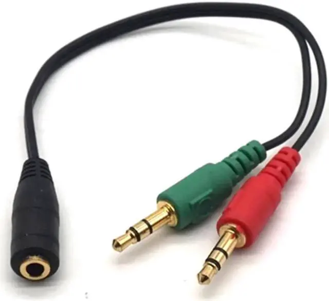 Alt view image 6 of 6 - 2PCS 3.5mm Y Splitter 2 Jack Male to 1 Female Headphone Mic Audio Adapter Cable 3.5mm Female to 2 Male Extension Cable