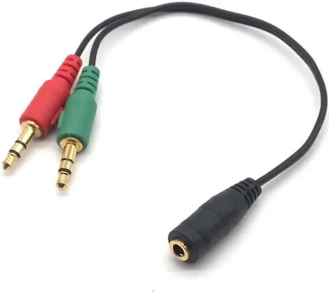 Alt view image 5 of 6 - 2PCS 3.5mm Y Splitter 2 Jack Male to 1 Female Headphone Mic Audio Adapter Cable 3.5mm Female to 2 Male Extension Cable