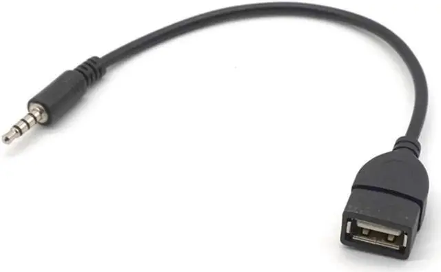 Alt view image 2 of 7 - 2PCS Car MP3 Player Converter 3.5 mm Male AUX Audio Jack Plug To USB 2.0 Female Converter Cable Cord Adapter