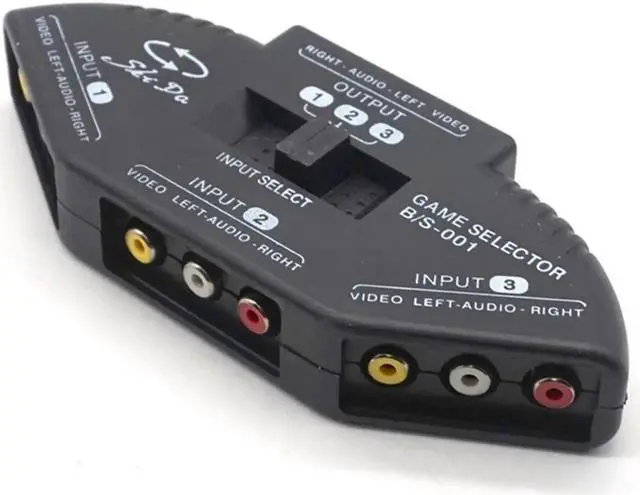 Alt view image 7 of 7 - 3 in 1 Out Audio Video Signal AV RCA Switch Switcher Selector Box Converter Splitter for DVD VCD VCR DV