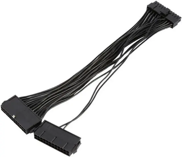 Main image of ATX 30cm 24 Pin Dual PSU Power Supply Extension Cable Synchronous Cord For Computer Cable Connector For Mining 24Pin 20+4pin