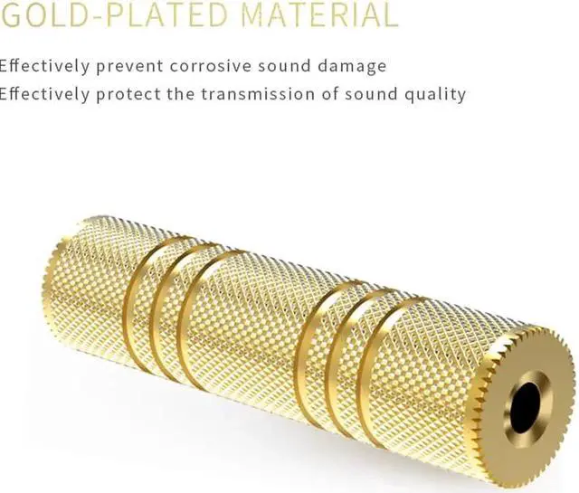 Alt view image 7 of 7 - 3PCS Gold Plated Headphone 3.5mm Female to 3.5 mm Female F/F Audio Adapter Coupler Metal Connector for Earphone